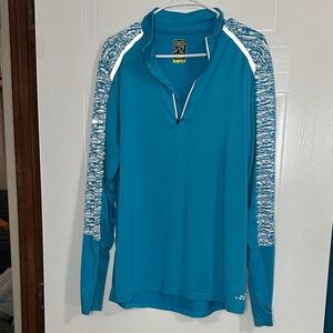 NWOT BCG BioViz 360 degree Reflective Turquoise Shirt